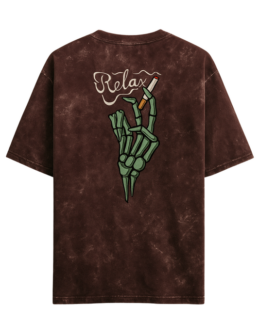 Relax… 'Til Death. | Acid wash Oversized Tee